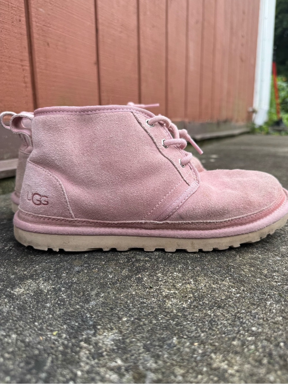 UGG Kids Blush Pink Suede Ankle Boots